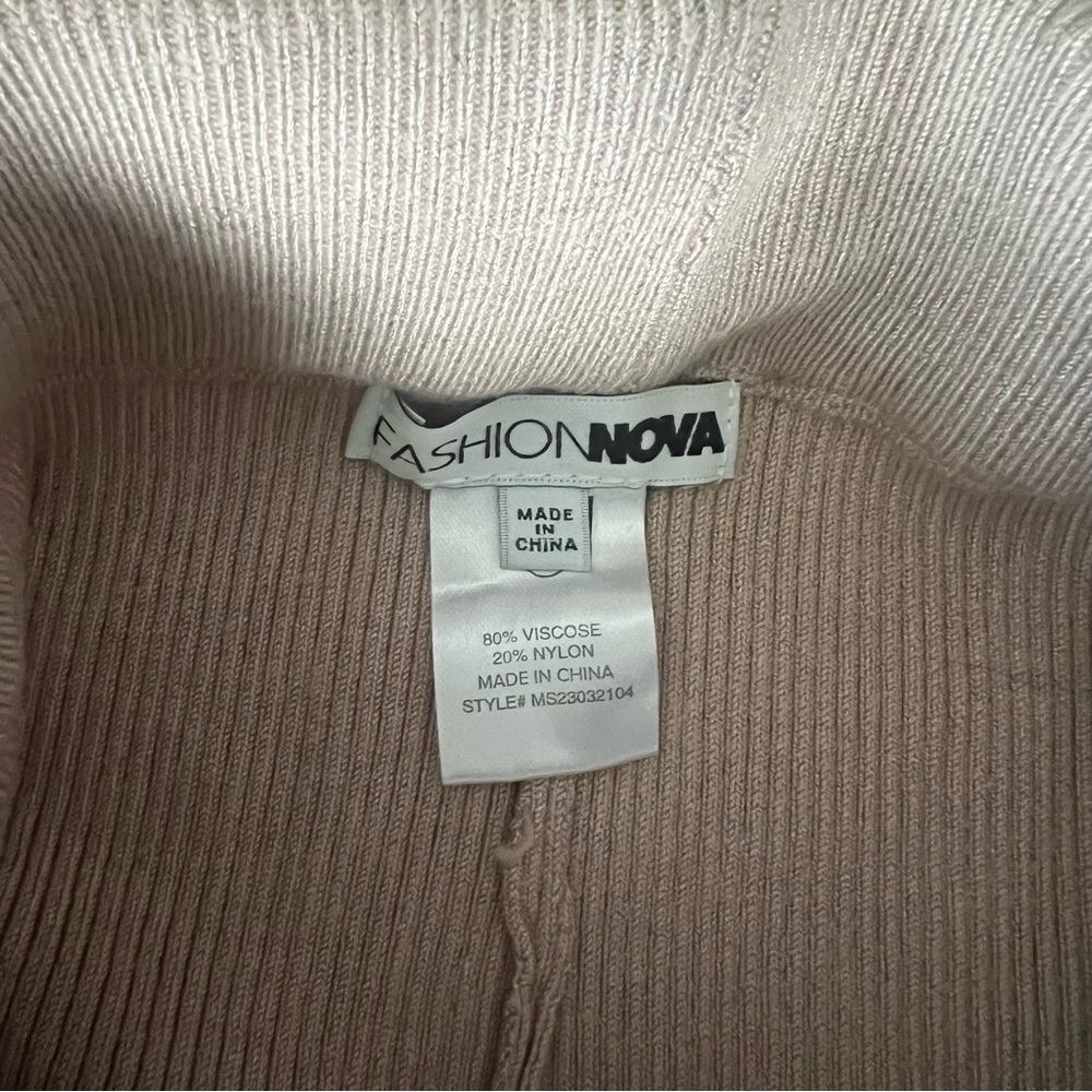 Fashion Nova Ribbed Button-Front Set - Taupe - Picture 8 of 8